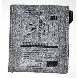 J. FOLD Dust Bag for Wallet GREY Logo